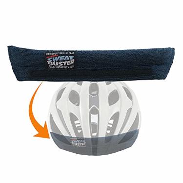 Imagem de Capacete de moto com busto de suor – evita gotejamento de suor, mantém você mais fresco, conforto premium, integração simples do capacete e remoção rápida para lavagem. Mountain Biking, Road Biking ou qualquer ciclismo., Azul marinho, Single