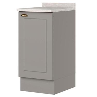 Imagem de Balcao Com Tampo 1 Porta 40 Cm Americana Cinza Calcare Henn Cinza Calcare
