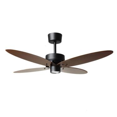 Imagem de Ventilador de Teto Maiorca Preto Fosco 4 Pás Tabaco Led 16W 3000K 127V Tron