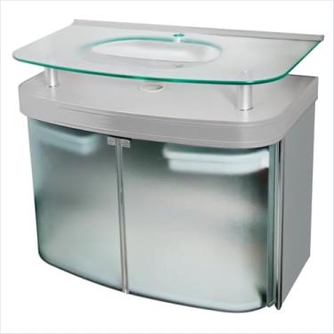 Imagem de Gabinete para banheiro com cuba Cris Master Silver - Cris Metal 62cm