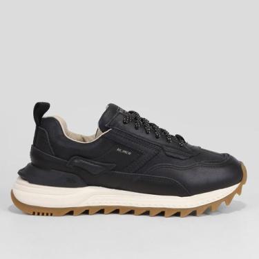 Imagem de Tênis Couro Reserva Spriz Leather Masculino, Preto, 41