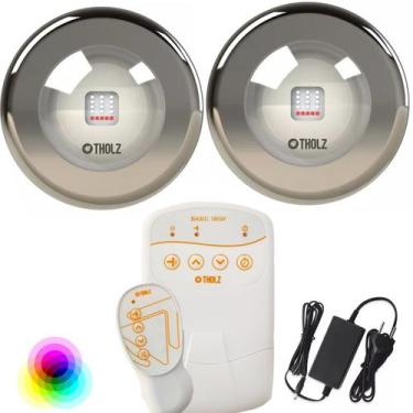 Imagem de KIT PDX1410n 2 LED PREMIUM INOX 316 20W RGB Piscina Tholz