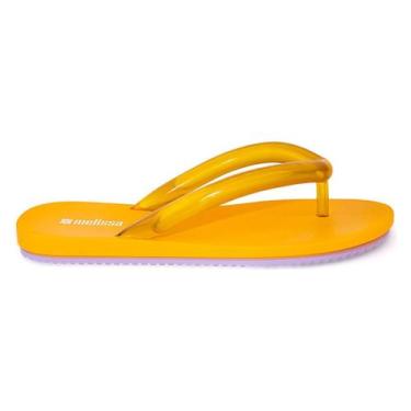 Imagem de Chinelo Melissa Flip Flop Airflow Ad Laranja, Marrom azul, 33/34
