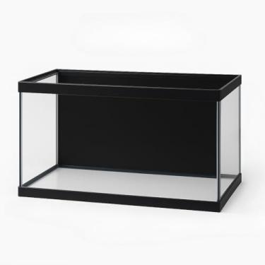 Imagem de Aquário de Peixes 20 Litros 40x20x25cm - Vidro 3mm Ideal para Peixes Ornamentais, Produto Já Montado, Prático para Casa ou Apartamento (20 litros Com vinil preto,40x20x25)