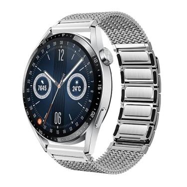 Imagem de EPANO Pulseira magnética de 22 mm para Huawei Watch GT 4 3 Pro 46 mm 2e Ultimate Pulseira de aço inoxidável para Samsung Gear S3 45 mm pulseira milanesa, 22MM, Ágata