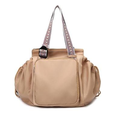 Imagem de idoltimes Bolsa de ginástica, bolsa de viagem Foldie, bolsas esportivas para fim de semana para mulheres, bolsa organizadora multifuncional de grande capacidade, Caqui, One Size