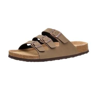 Imagem de CUSHIONAIRE Sandália masculina Lela-M de cortiça com + conforto, Nobuck marrom, 8