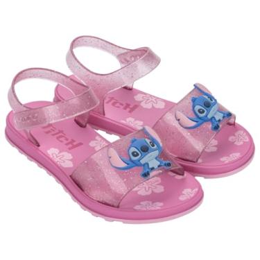 Imagem de Sandália Infantil Menina Rosa Glitter Ou Rosa e Azul Stitch To Play Grendene Kids (Rosa Glitter, BR, Criança de 4 a 8 anos, Numérico, 30)