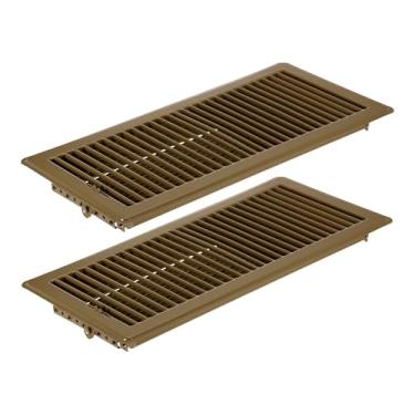 Imagem de PATIKIL Coberturas de ventilação de piso de 15 x 35 cm, 2 peças de registros de piso capas de ventilação de ar de metal resistente para ventilação de ar fácil ajustável para grades de teto de parede