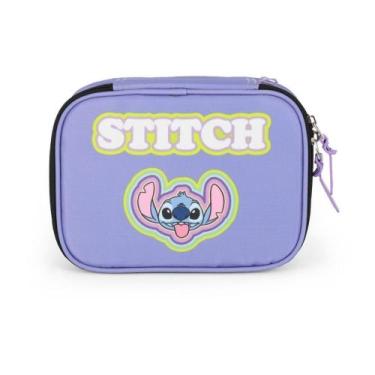 Imagem de Estojo Box Lilás Stitch Disney Classics Escolar Luxcel