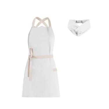 Imagem de Avental e Faixa de Cabelo Branco Estetica Spa Clinica - CASACHA