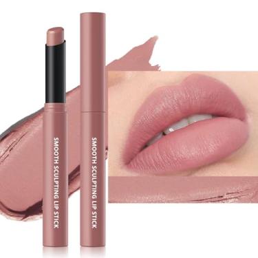 Imagem de Batom fosco para mulheres e meninas, uso 24 horas, impermeável, hipoalergênico, de longa duração - leve, não seca, fórmula resistente ao desbotamento, 12 cores modernas para uso diário, vegano e livre