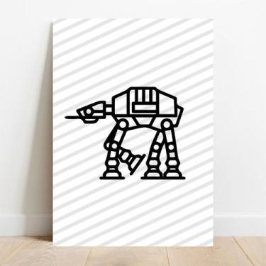 Imagem de Placa Decorativa Star Robot - TaColado, 30x40cm