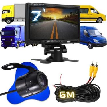 Imagem de Kit Veicular Tela Monitor 7 Polegadas Camera De Ré Borboleta - CARDAD