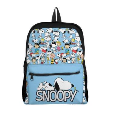 Imagem de Mochila Com Bolso Escolar Infantil Avulsa SnoP Personagem Fofo Para Me