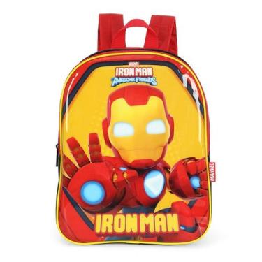 Imagem de Mochila de Costas Super Herói Iron Man Creche Vingadores Cor:Vermelho 