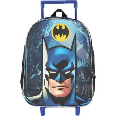 Imagem de Mochila Infantil com Rodinha Batman Preta - TK Shopping