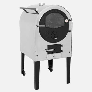 Imagem de Forno Prime com luz interna em Inox Médio a Lenha da Fornos Pinhal