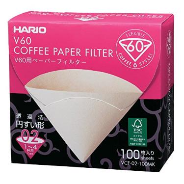 Imagem de Filtro Natural para Coador Hario V60-02 - 100 Unidades em Caixa