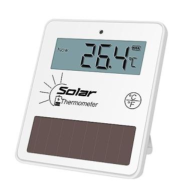 Imagem de Milageto Termômetro com tela LCD para estufa, termômetro interno externo, termômetro solar portátil para escritório, jardim, armazém, piscinas, Estilo b