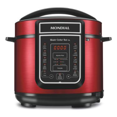 Imagem de Panela De Pressão Elétrica Digital 5l M. Cook Mondial 110v Master Cook Red PE-39