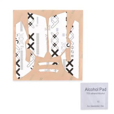 Imagem de Fita adesiva com texturas Cool Patterns compatível com Razer Viper/Viper Ultimate Gaming Mouse (branco)