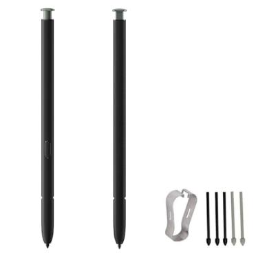 Imagem de SLAUNT 2 canetas Stylus de substituição S23 Ultra S compatíveis com Samsung Galaxy S23 Ultra 5G, S23 Ultra EJ-PS918 S Pen (sem Bluetooth) com pontas/pontas (verde)