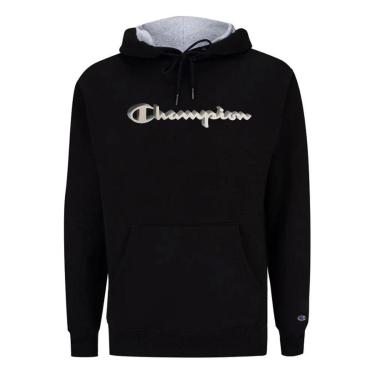Imagem de Moletom Canguru Champion Shadow Script Preto-Masculino