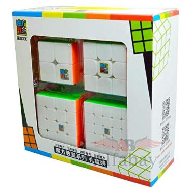 Imagem de Kit Cubo Mágico Moyu Mofangjiaoshi Mf2s+ Mf3rs+ Mf4s+ Mf5s