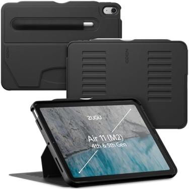 Imagem de Capa ZUGU (modelo novo) Capa Alpha para iPad Air Gen 4 de 10,9 polegadas (somente 2020) – protetora, ultrafina, suporte magnético, capa hibernar/despertar (serve nos modelos #s A2072, A2316, A2324 e A2325) – Preto