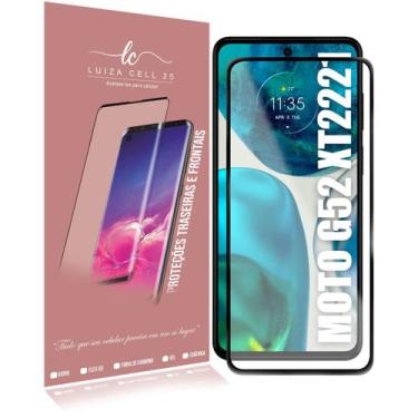 Imagem de Película De Vidro 3d Compativel Moto G52 XT2221 6.6 Preta Cobre A 100%