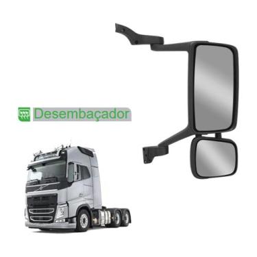 Imagem de Retrovisor c Auxiliar p Volvo FH FM 2010 a 2014 c Desemb LD - Fabbof
