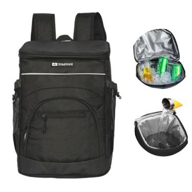 Imagem de Mochila Térmica Termowave Bolsa Cooler Caixa Bebidas Praia, Preta
