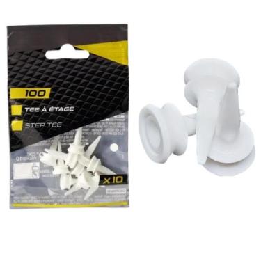Imagem de Kit com 10 tee de golf de plástico 6 mm elevação bola golfe - INESIS