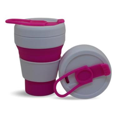 Imagem de Copo Silicone Retrátil 355 ML Bpafree Portátil, reutilizável e sustent
