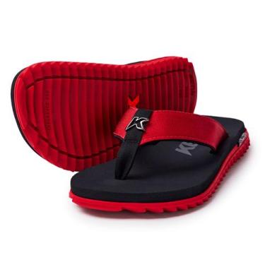 Imagem de Sandalia/chinelo kenner original kivah  pro dlk preto/vermelho, Preto,