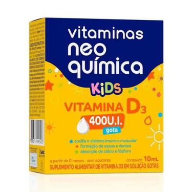 Imagem de Neo Química Vitamina D3 400 UI Kids Solução Gotas 10ml - Neo  Química