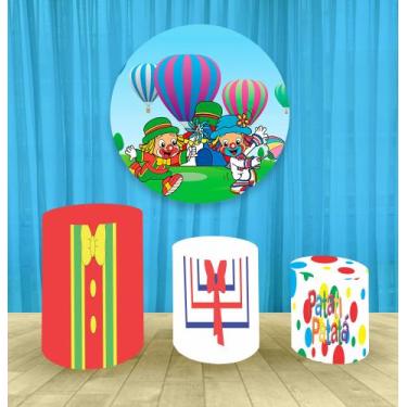 Imagem de Painel Redondo 1,50m E Trio Capa De Cilindro Patati e Patata mod 2 - F