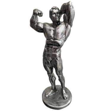 Imagem de Escultura Arnold Schwarzenegger em Resina Artesanal 28cm - LZ Decoraçõ