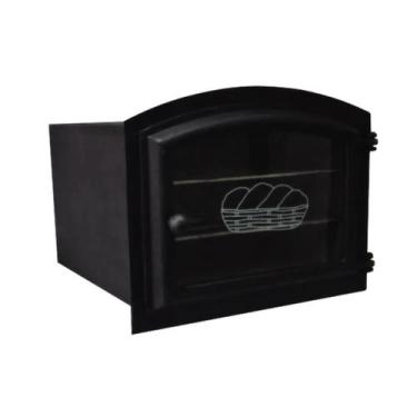 Imagem de Forno Frente Alumínio Fundido 3mm C/Vidro Grande 50x47x33cm - Brassol