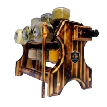 Imagem de Porta temperos Giratório 12 potes - Boss Arte em Madeira