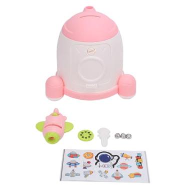 Imagem de Cofrinho Infantil, Cofrinho de Projeção Infantil, Adesivos Diy, Desbloqueio de Chave, Cofrinho Eletrônico Educacional para Meninos e Meninas (Rosa)