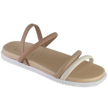 Imagem de Sandália Rasteira Tira em Elástico Feminina Moleca Nude 5502.101-Feminino