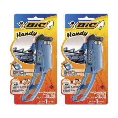 Imagem de Kit 2 Acendedor De Fogão Vela Lareira Isqueiro Bic Handy
