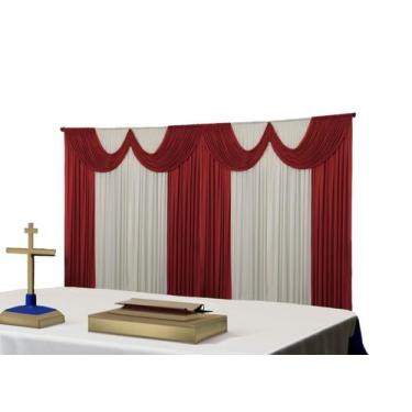 Imagem de Cortina Paris Malha Igreja Festas Eventos 8 metros - Dennis Confecções