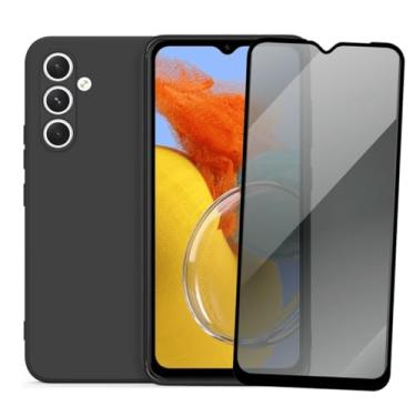 Imagem de Kit Película de Privacidade 3D e Capa Aveludada Premium Compatível Samsung Galaxy M14 5G Preta