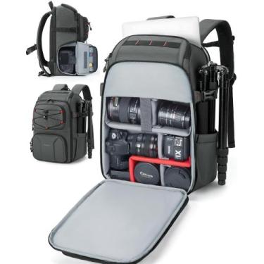 Imagem de Mochila BAGSMART para Câmera e Laptop 15,6" - Ideal para Fotógrafos