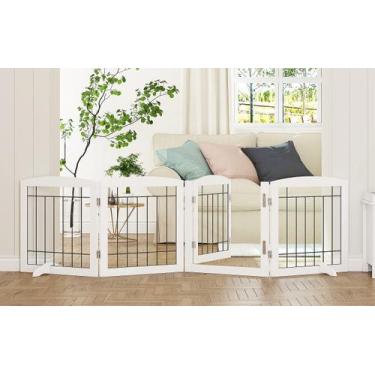 Imagem de Portão para Cães PAWLAND Independente - 80cm - com Porta de Passagem -