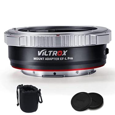 Imagem de VILTROX Adaptador de montagem de lente de foco automático EF-L Pro com trava de segurança para câmera Canon EF/EF-S para montagem L - compatível com Leica SL2, Lumix S1 S1H S5, Sigma fp L - Ideal para