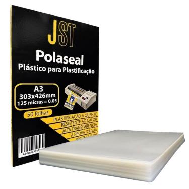 Imagem de Plástico para Plastificação - A3 303x426mm - 50 Folhas - jst